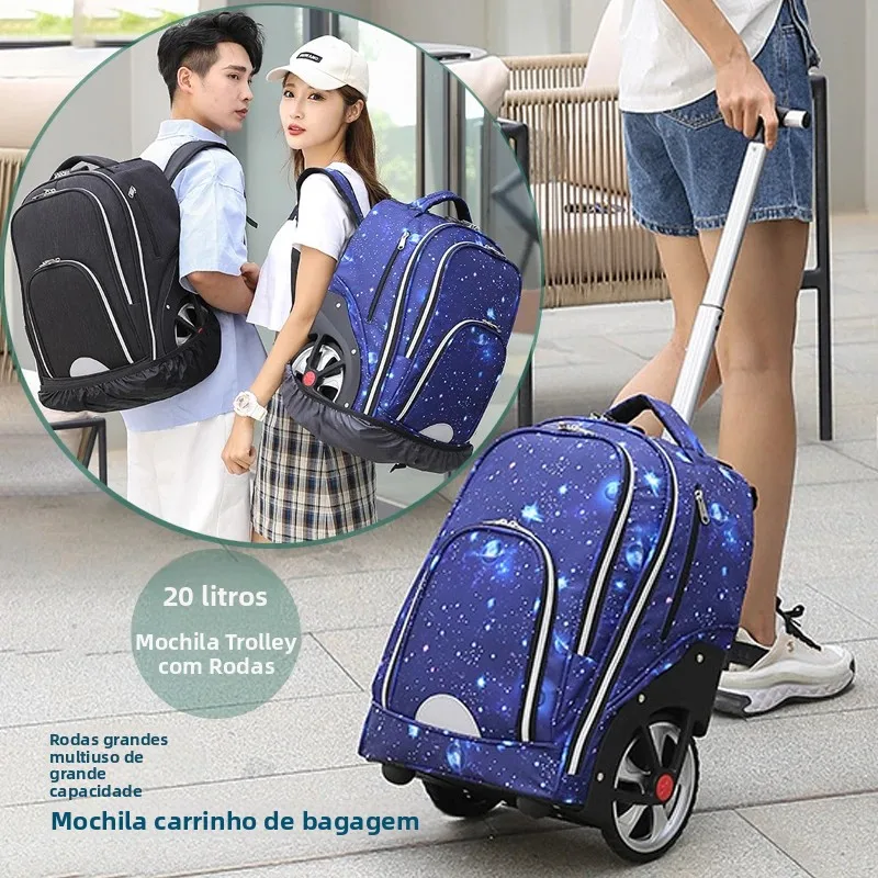 trolley-rolling-backpack-with-wheels-large-capacity-travel-business-college-student-school-bag-laptop-compartment-luggage-bag