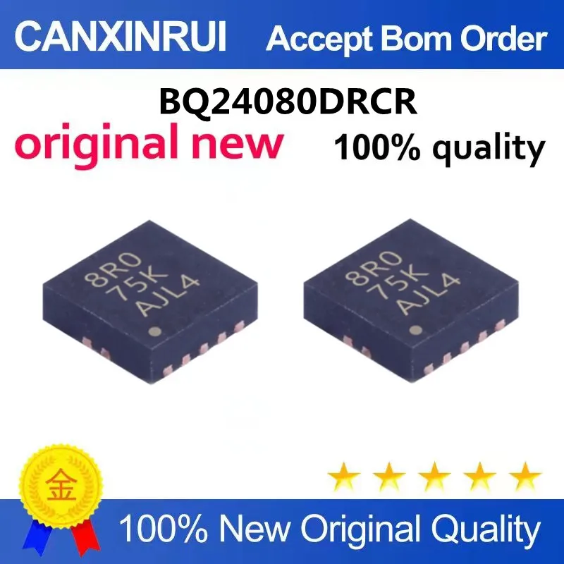 BQ24080DRCR IC chip integrated optocoupler diode single-chip microcomputer QFN10 package silk screen printing BRO