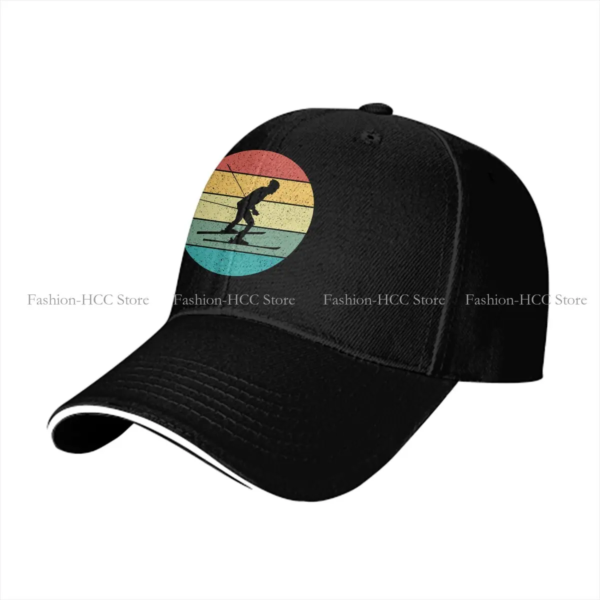 Cross-Country Cross Country Multicolor Hat Peaked Cap Skiing Retro Vintage Personalized Visor Protection Hats