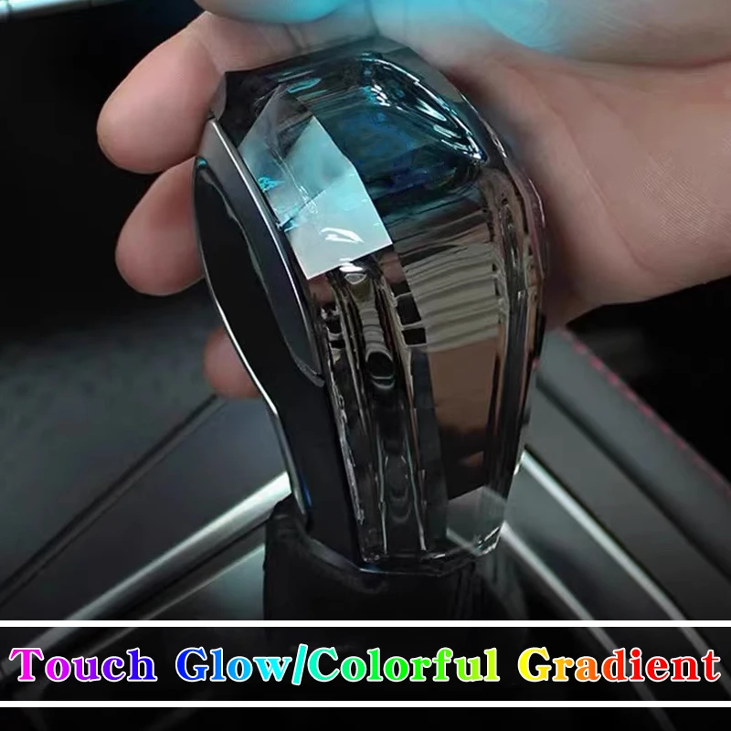 Colorful crystal luminous led Gear shift knob for Nissan Qashqai Teana Sylphy Patrol X-Trail upgraded gearbox handle shift lever