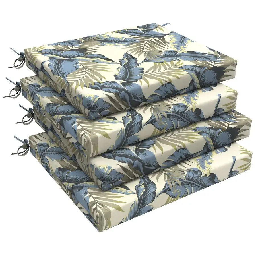 

Набор из 4 квадратных подушек для уличной мебели с завязками, подушки для стульев для дома, офиса и сада