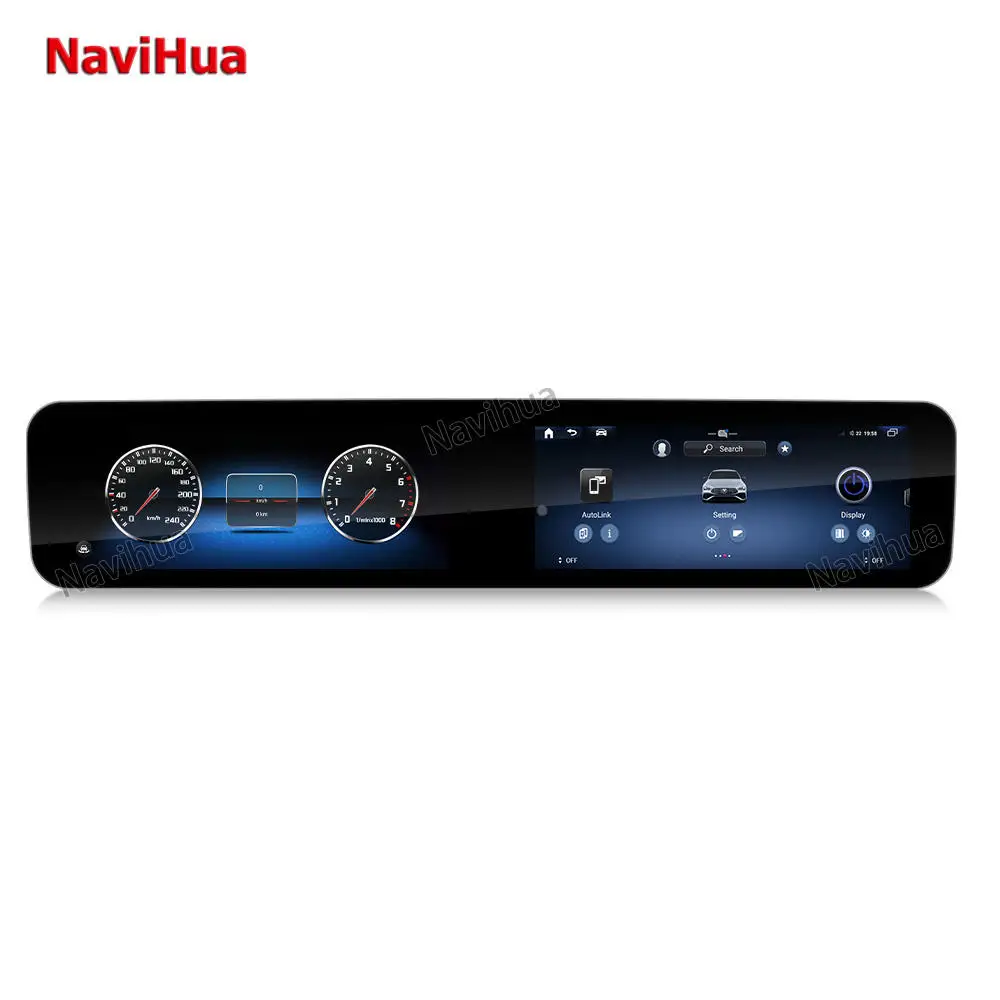 

Автомобильный DVD-плеер Navihua с ЖК-дисплеем и двойным экраном для Mercedes-Benz CLS W257 2018-2025, GPS-навигация, беспроводной CarPlay