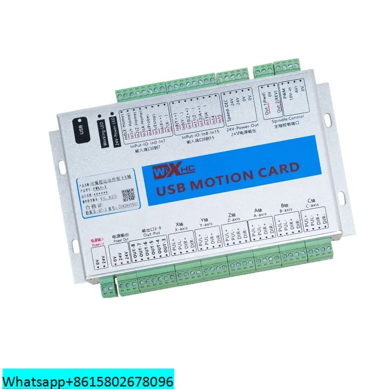 

3 4 6-Axis USB Motion Control Card 2mhz Support Windows 7, 10 Support Step Servo Motor XHC Mach3 Breakout Board CNC Controller