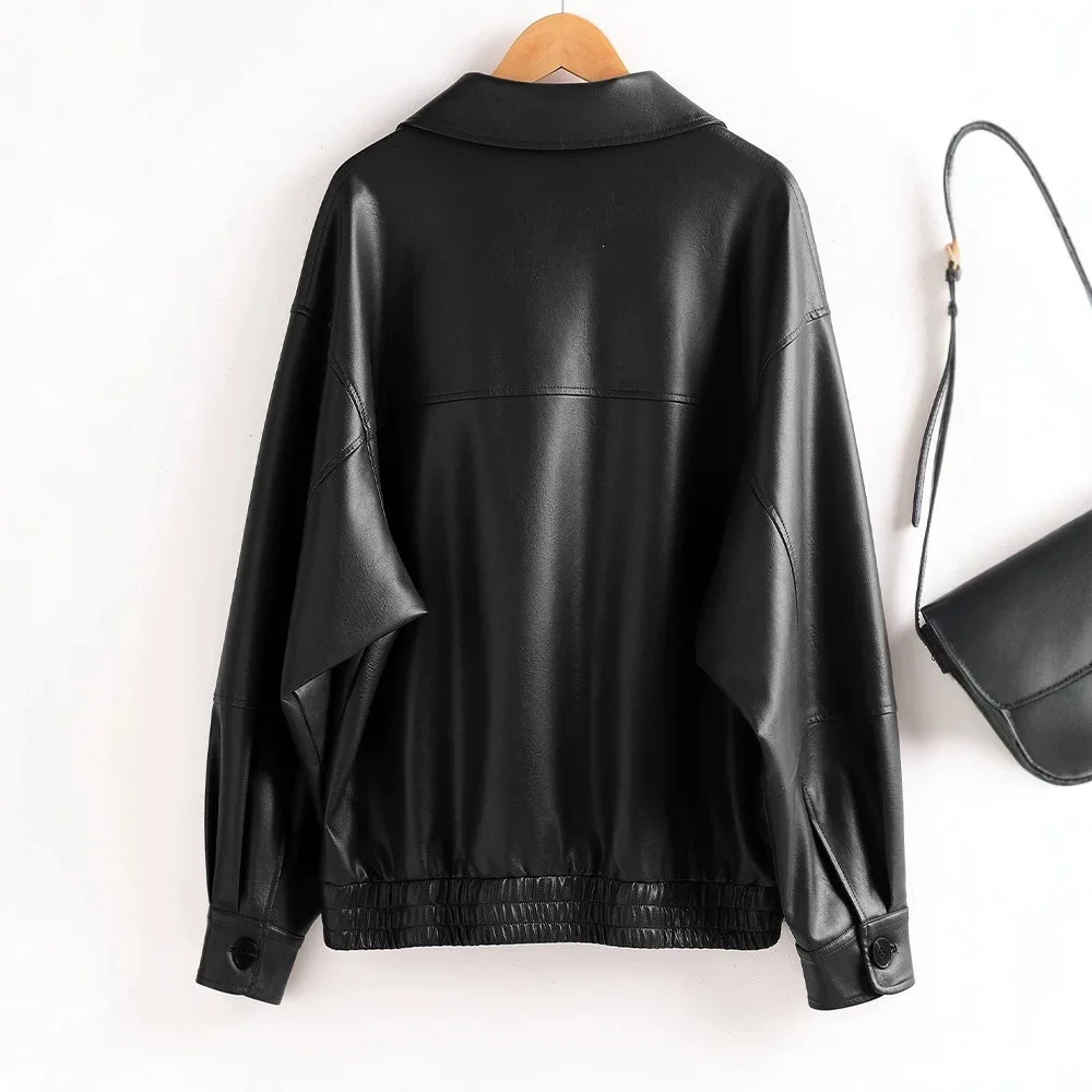 Fashionable Sheepskin Leather Jacket Women's Trendy All-Match Lightweight Regular-Length Pure Offline Sale Autumn 2026