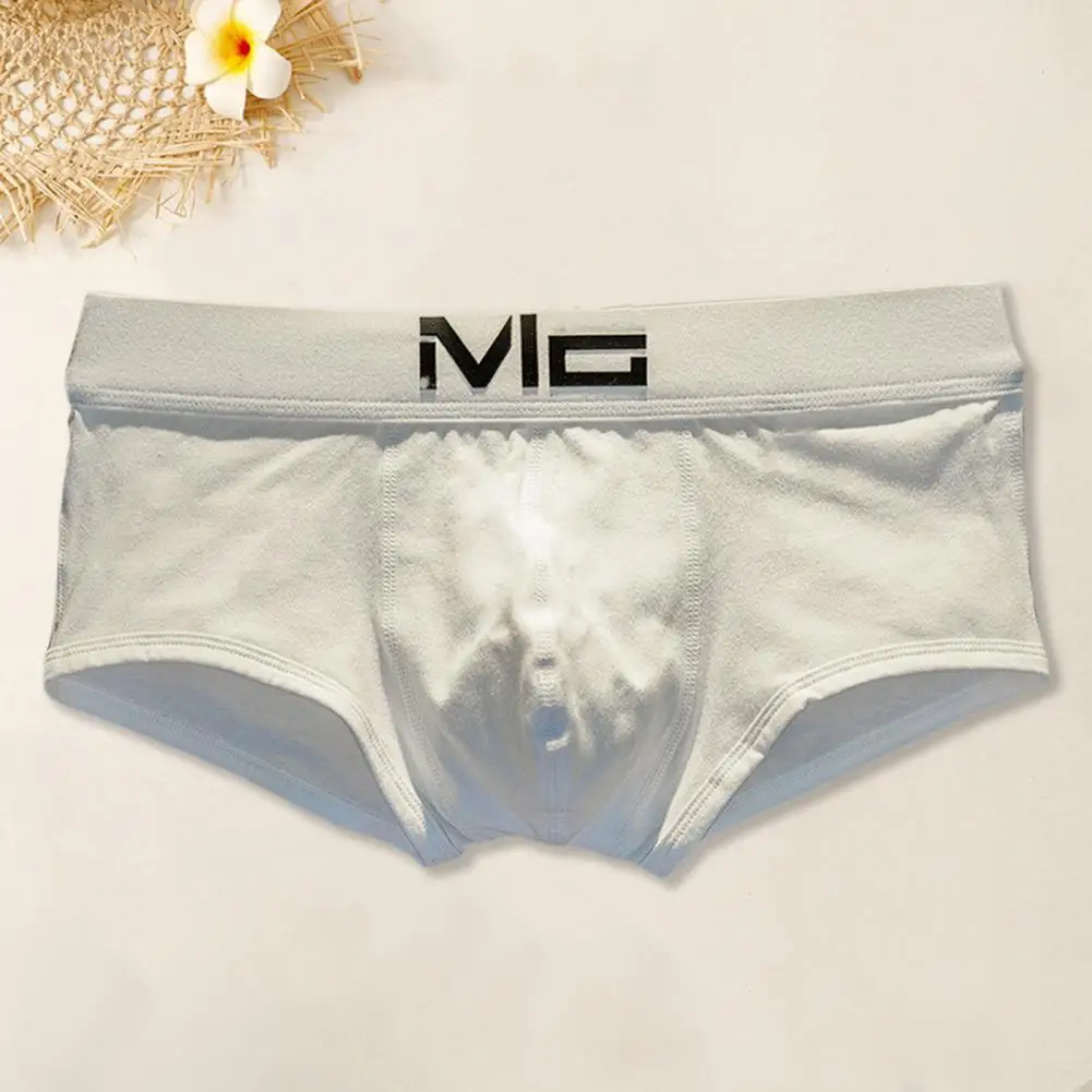 Cueca boxer masculina, cintura baixa, cintura elástica, estampa de letras, cuecas u-convexo, respirável, não fofa, sem suor, tecido