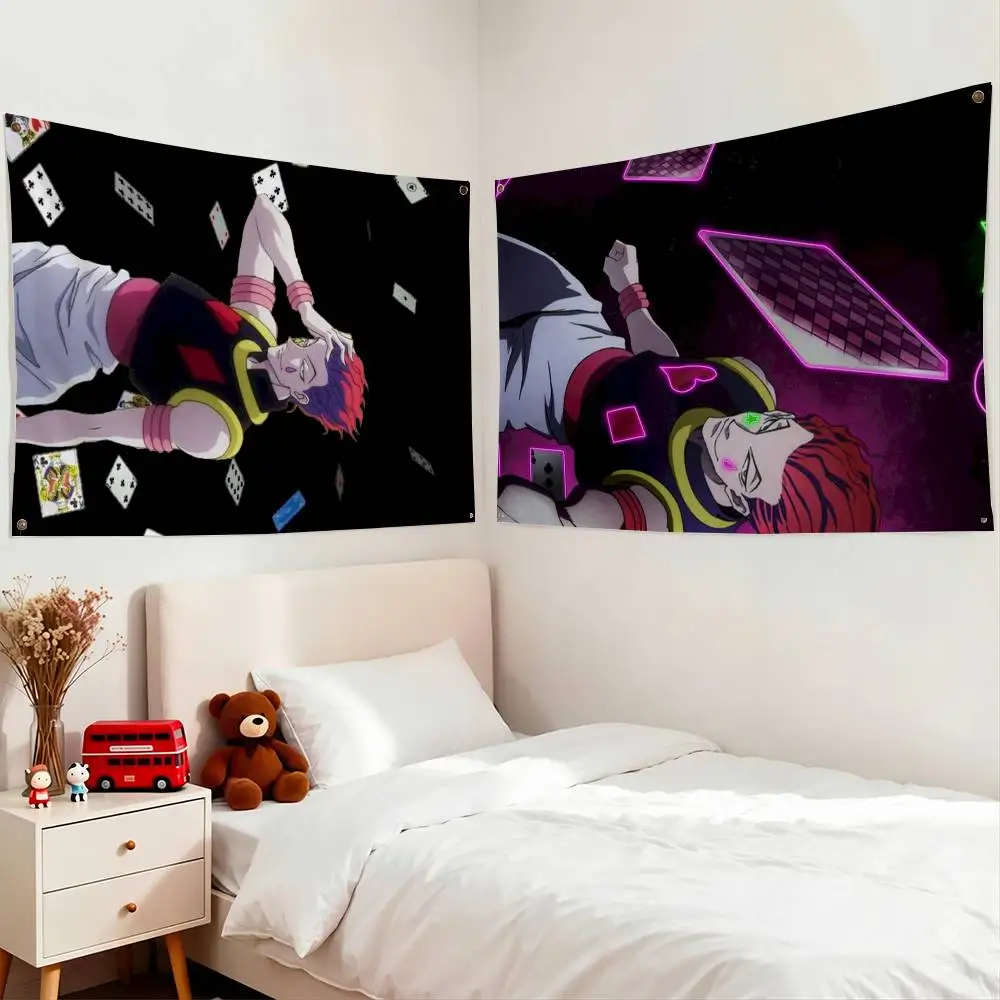 H-Hisoka Morow Hunter x Hunter Flag Suitable For Party Club Outdoor Interior Wall Decoration Banner Fans Gift