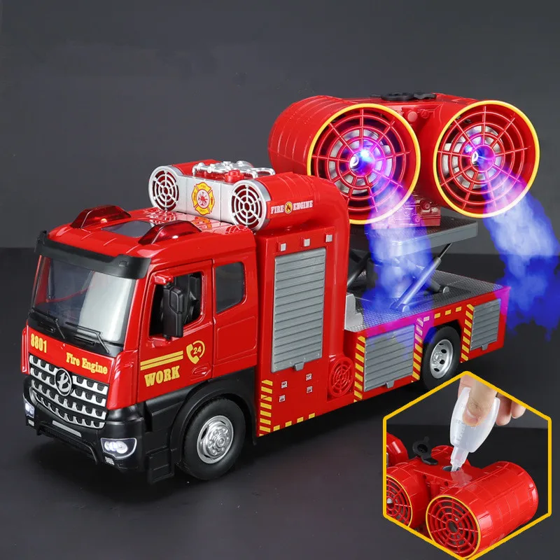 

1: 32 alloy pull back fire engineering car model,simulation sound and light rescue vehicle toy,wholesale