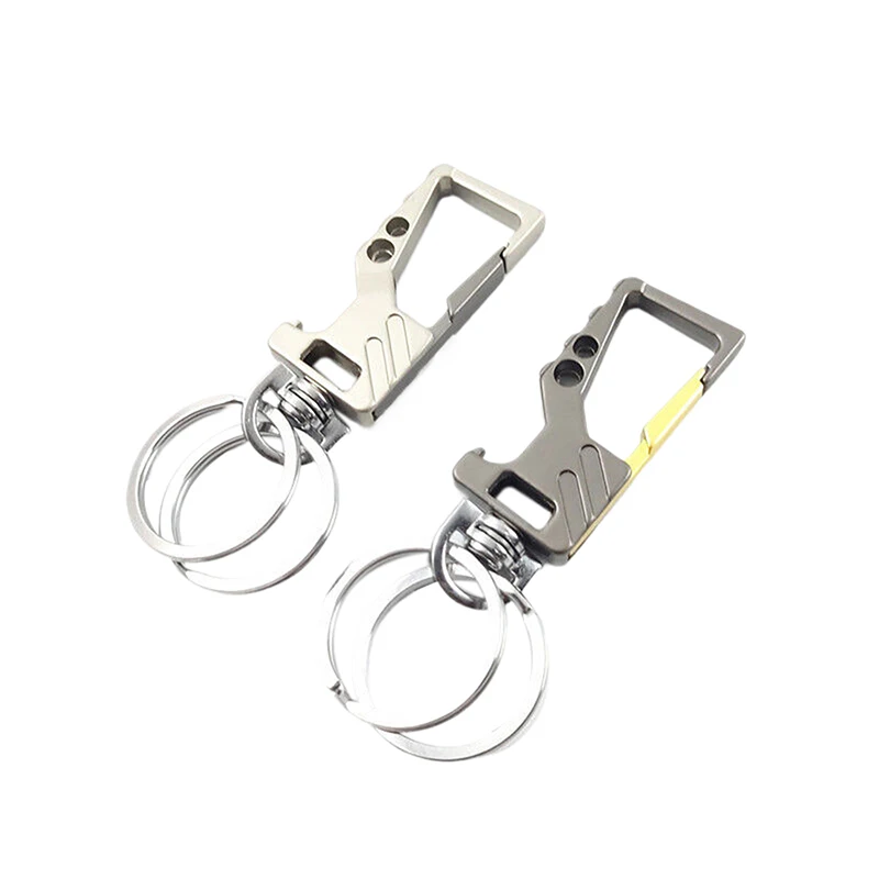 Semplice portachiavi da uomo multifunzionale con clip per cintura in vita, fibbia anti-smarrimento, portachiavi, accessori, portachiavi per auto, apribottiglie