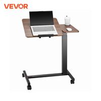 VEVOR Overbed Table Mobile Bed Side Table w/ Swivel Casters Height & Angle Adjustable Rolling Laptop Desk for Home Office Study