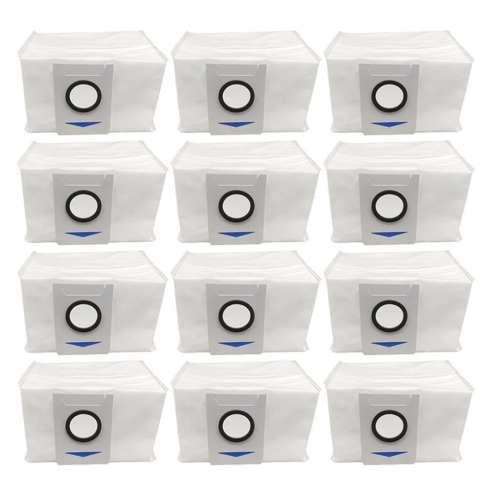 12 Pack Vacuum Dust Bags for Ecovacs Deebot X1 Omni Turbo Robot Part_A87P