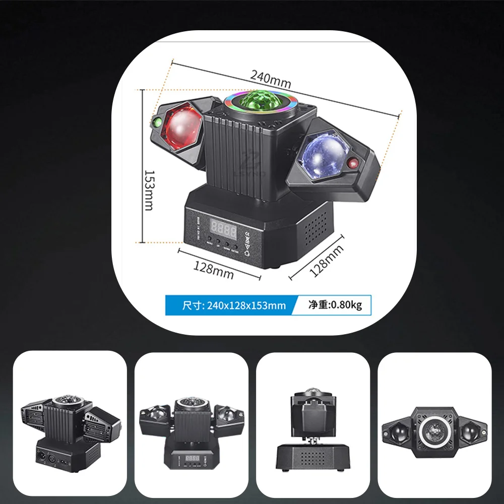 50W Disco Light Remote Control Mini LED Beam DMX512 Rotating DJ Equipment Moving Head Stage Effect For Party Club Birthday Event