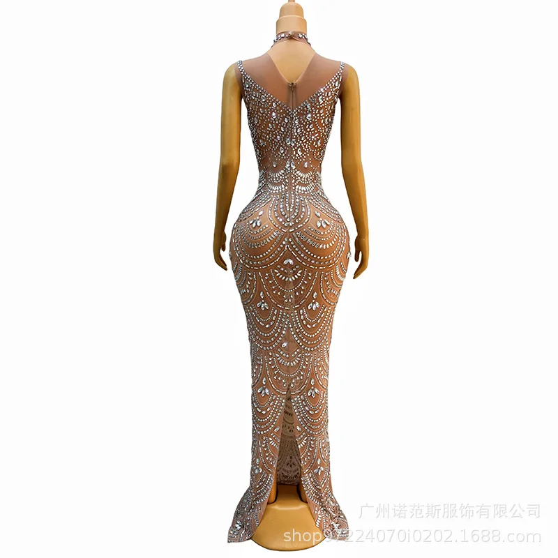 Herfst op het nieuwe sexy perspectief taille dunne avond verjaardagsfeestje sociale avond cocktailparty avondjurk vestido de gala