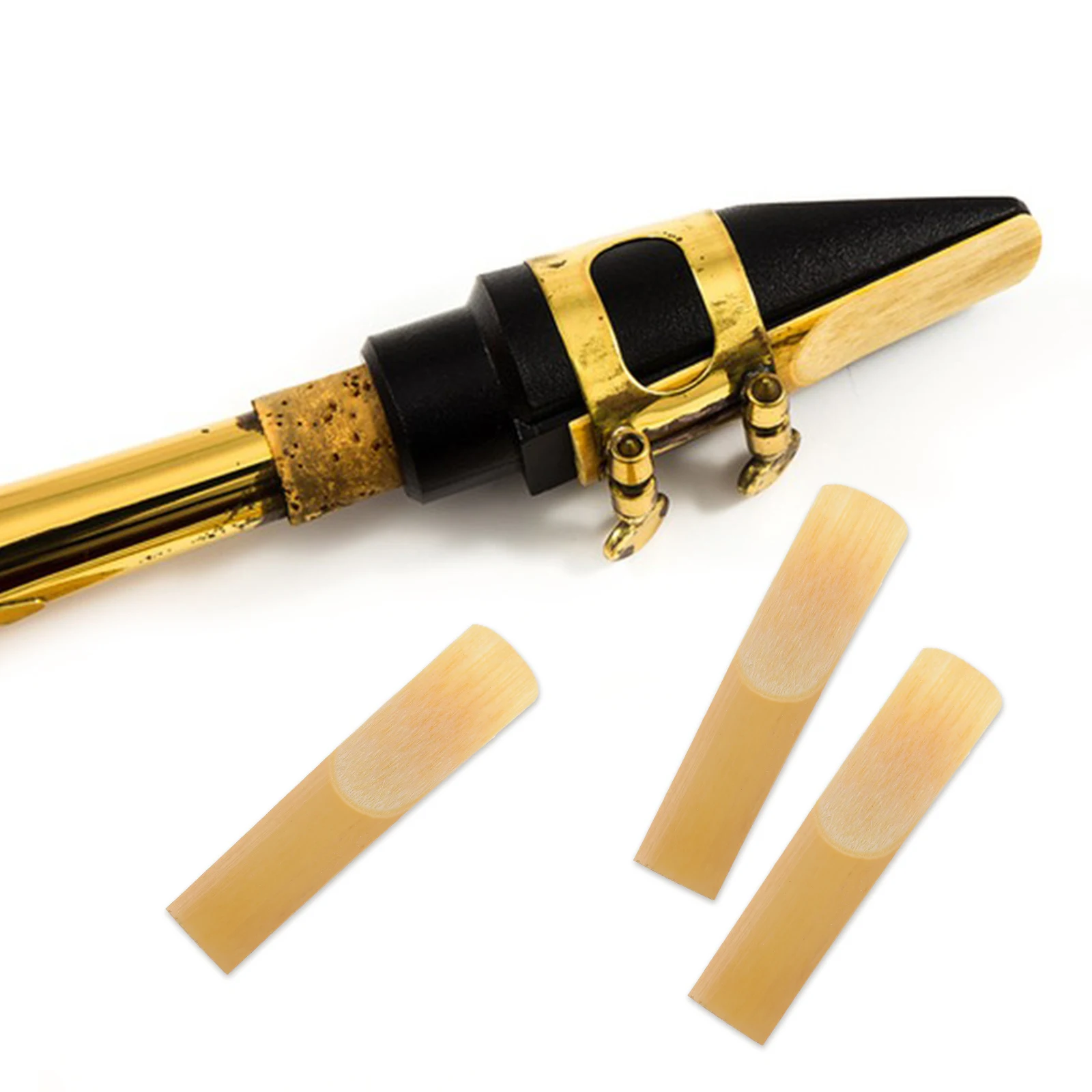 

10pcs Alto Sax Reeds 1.5 Strength Handmade Replacement Saxophone Reeds Compact Durable For Beginner Eb Soprano Tenor Players