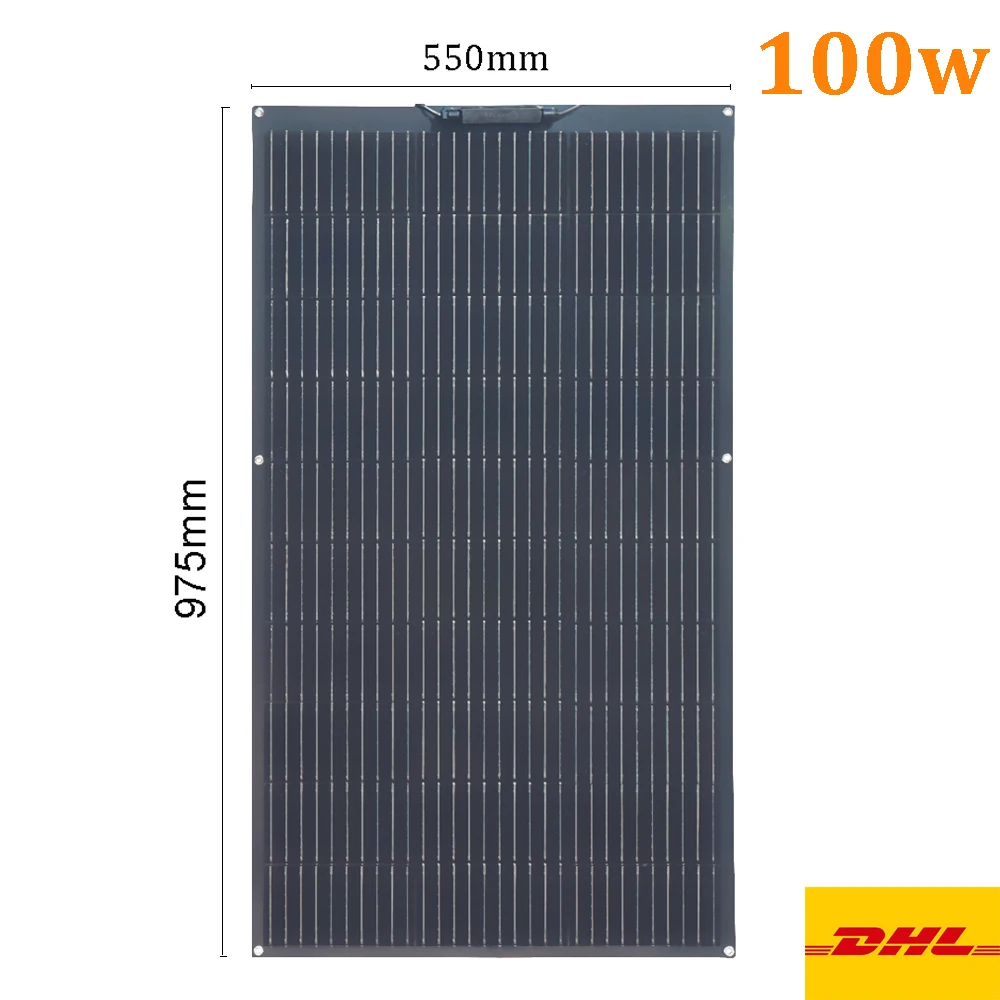 200w 150w 140w 120w 130w 100w fotovoltaïsch paneel flexibel zonnepaneel 12v batterij voor thuis balkon camper boot RV EU magazijn DHL verzending