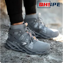 Men's Lightweight Puncture-Proof Steel Toe Safety Shoes Indestructible Work Sneakers Comfortable Work Boots for Men