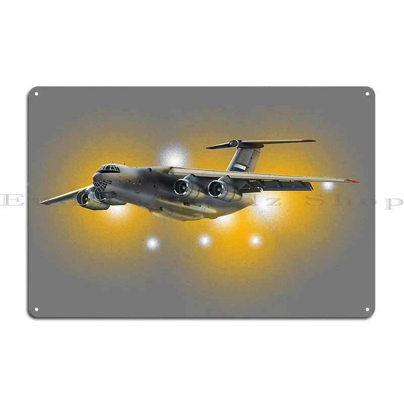 Ilyushin Il 76 Metal Sign Club Designing Cinema Wall Plaque Cinema Tin Sign Poster