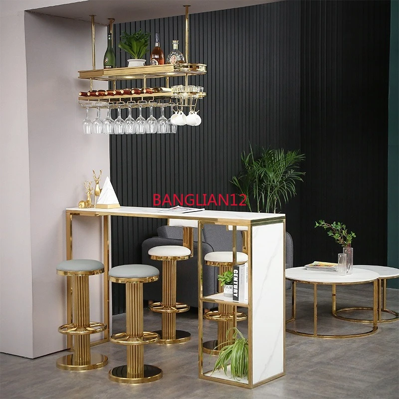 

Вешалка для хранения барной стойки из нержавеющей стали, легкая роскошная подвесная стойка для бокалов для вина