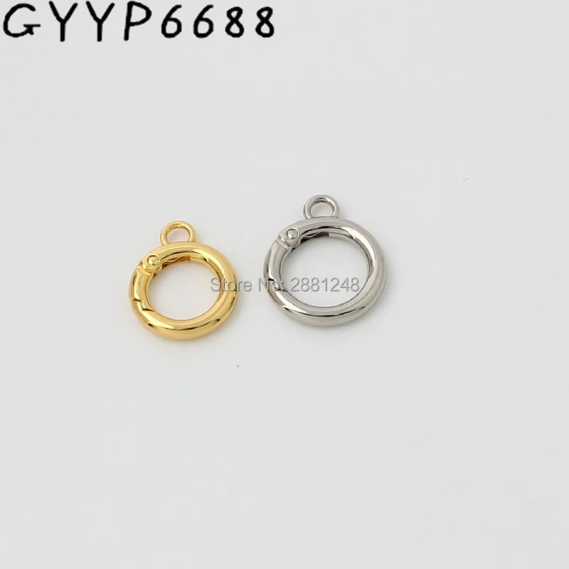 

16mm 19mm k gold Spring O Rings bag hook Snap Clasp Clip Trigger Spring Keyring Buckle Openable Leather bags accessories