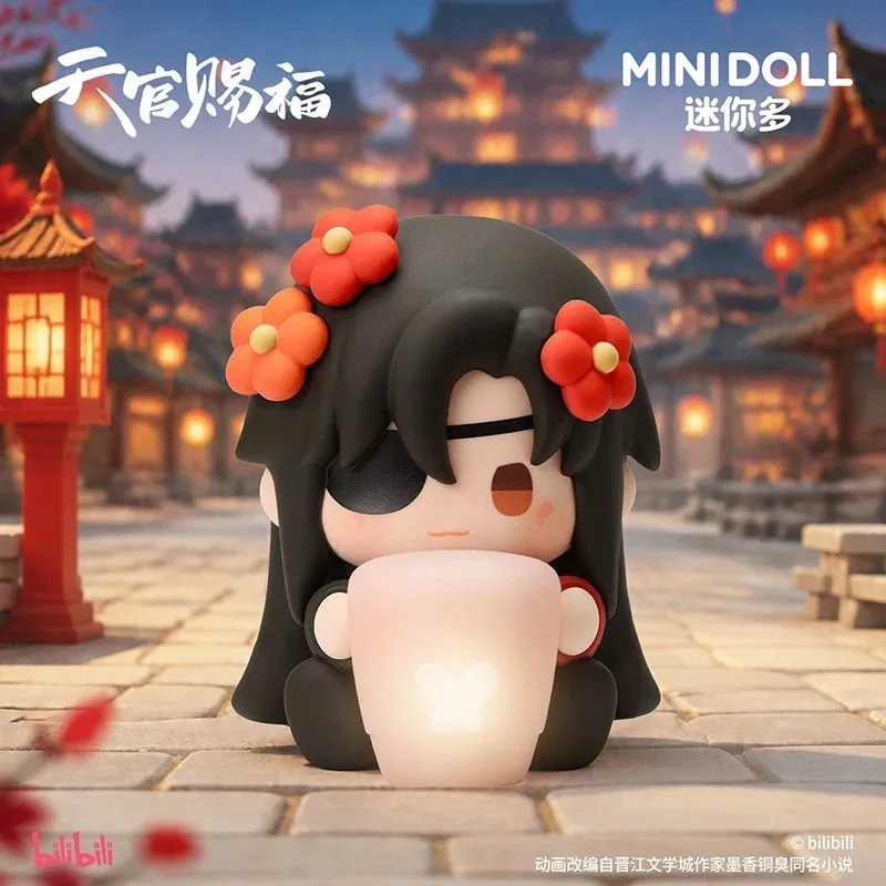 Heaven Official'S Blessing Minidoll Light Up Glowing Blind Box Soft Vinyl Sitting Figurine Car Decor Lucky Collectible Gifts