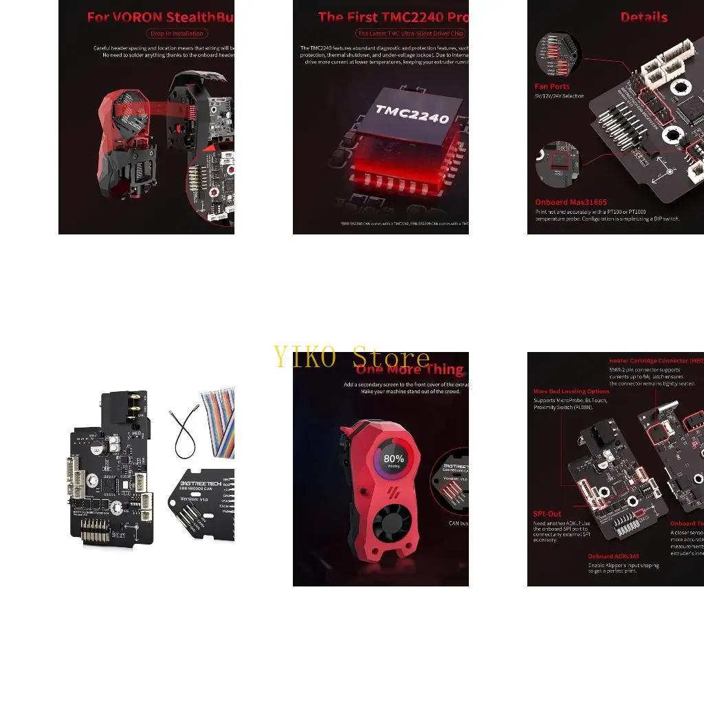 

K32C EBB SB2209 CAN 3D Printer Hotend Klipper Canbus Extruder HeadTool EBB CAN