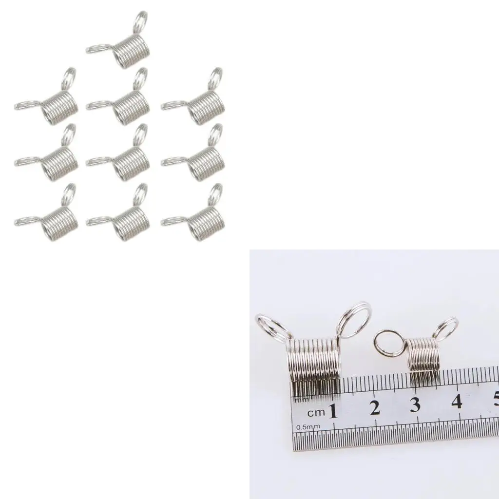 

9HJK 10 Pcs Beads Stopper Mini Spring Clamps Creative Bead Wire Ends Jewelry Making Tool for DIY Handmade Bracelets Necklace