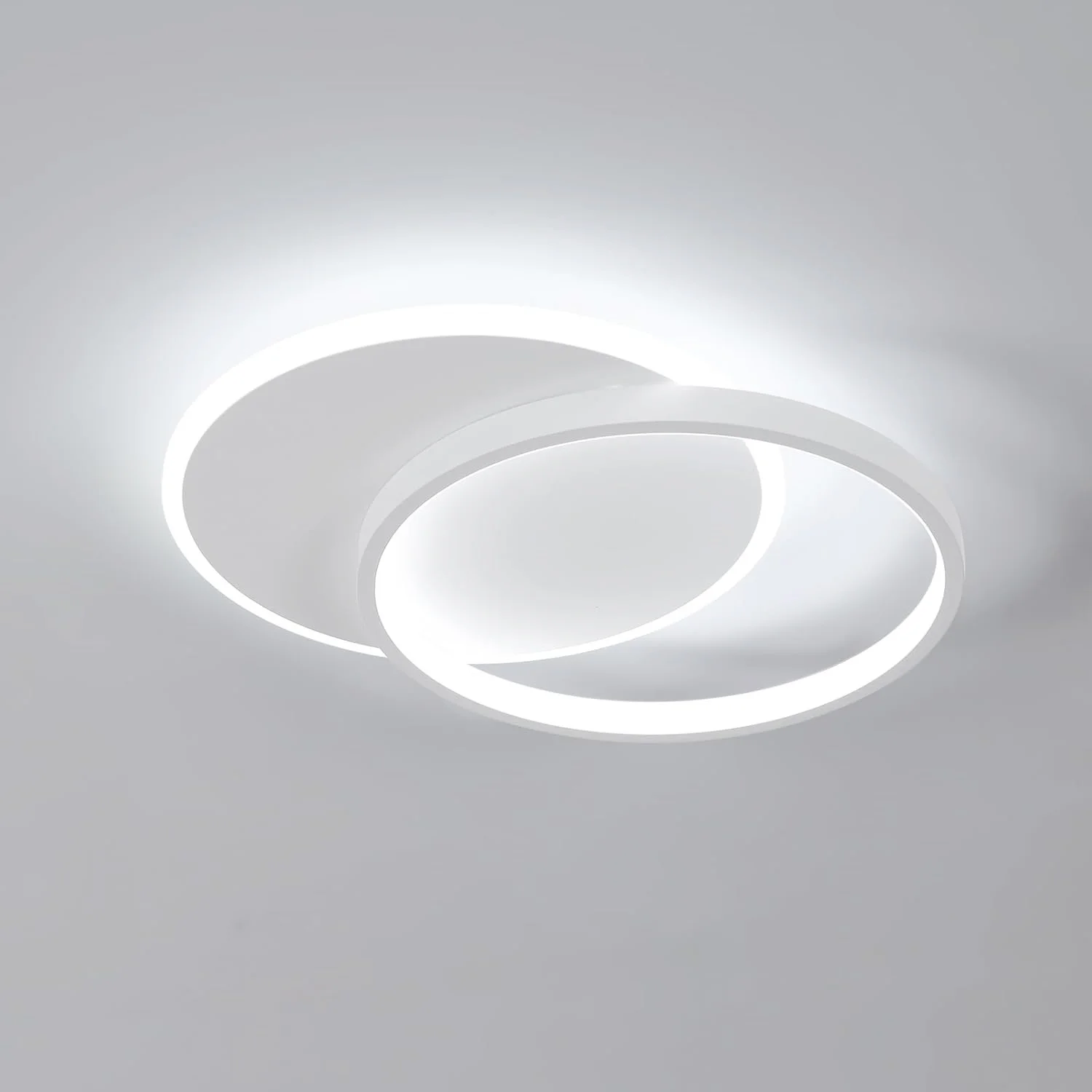Plafoniera a LED rotonda bianca 40W 4500LM Lampada da soffitto moderna, lampada da soffitto a luce bianca fredda 6500k per soggiorno