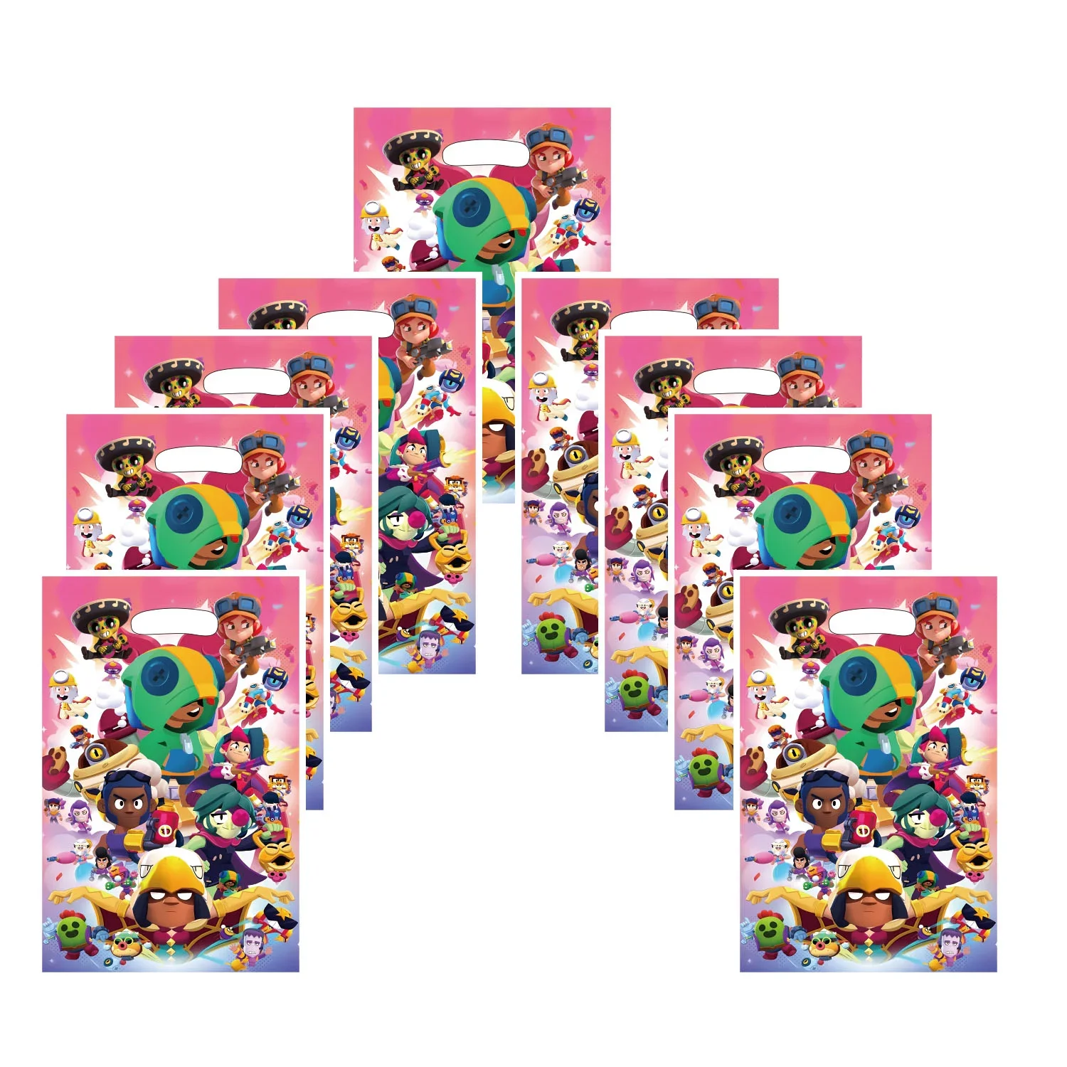 Figuras de Anime Brawl Stars, Decoraciones para Fiestas de Cumpleaños, Vajilla Desechable, Platos, Vasos, Servilletas, Recuerdos para Fiestas