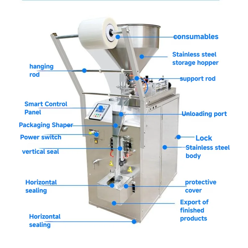 

Small Automatic Sachet Sauce Peanut Butter Packing Machine Sealing Machines Water Plastic Honey Sachet Packing Machine
