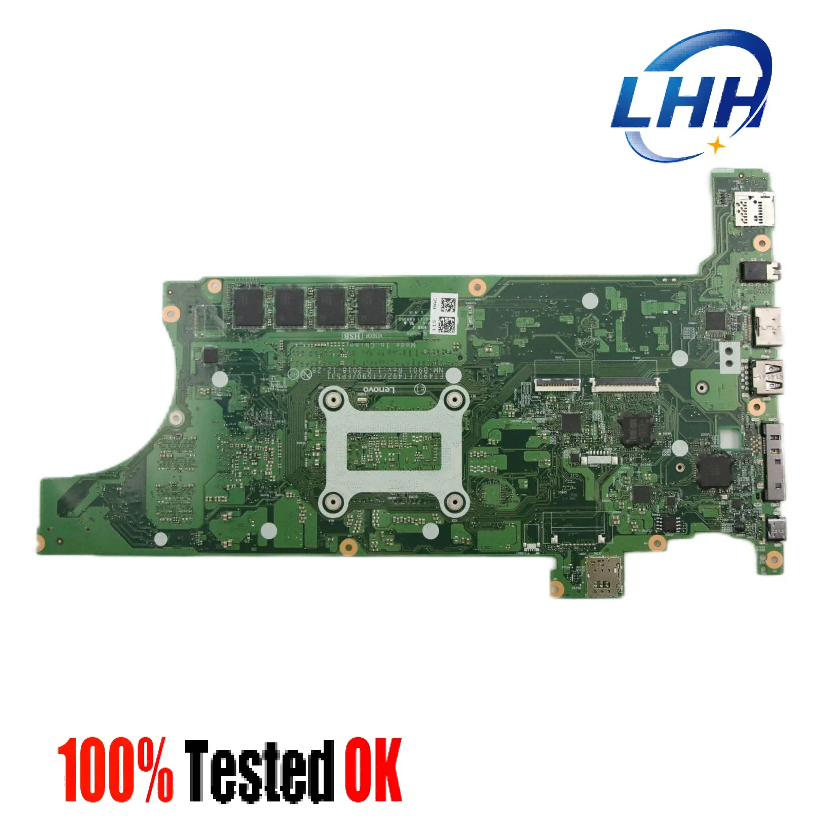 NM-B901 Mainboard for Lenovo Thinkpad P53s T590 T490  P43s Motherboard with CPU I7-8665U DIS P520 16GB RAM DDR4  Fully Tested