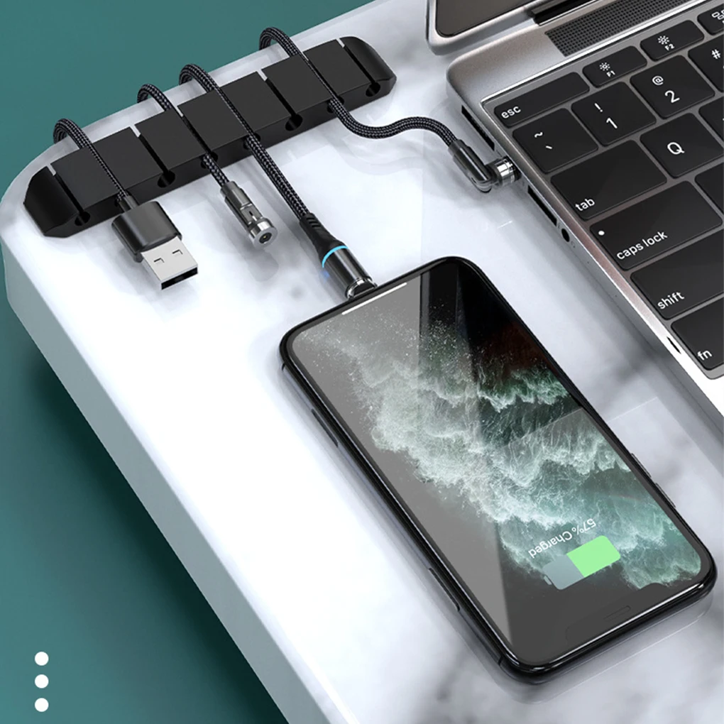 Cable Organizer Wire Management Clip Holder Headphone Computer Winder