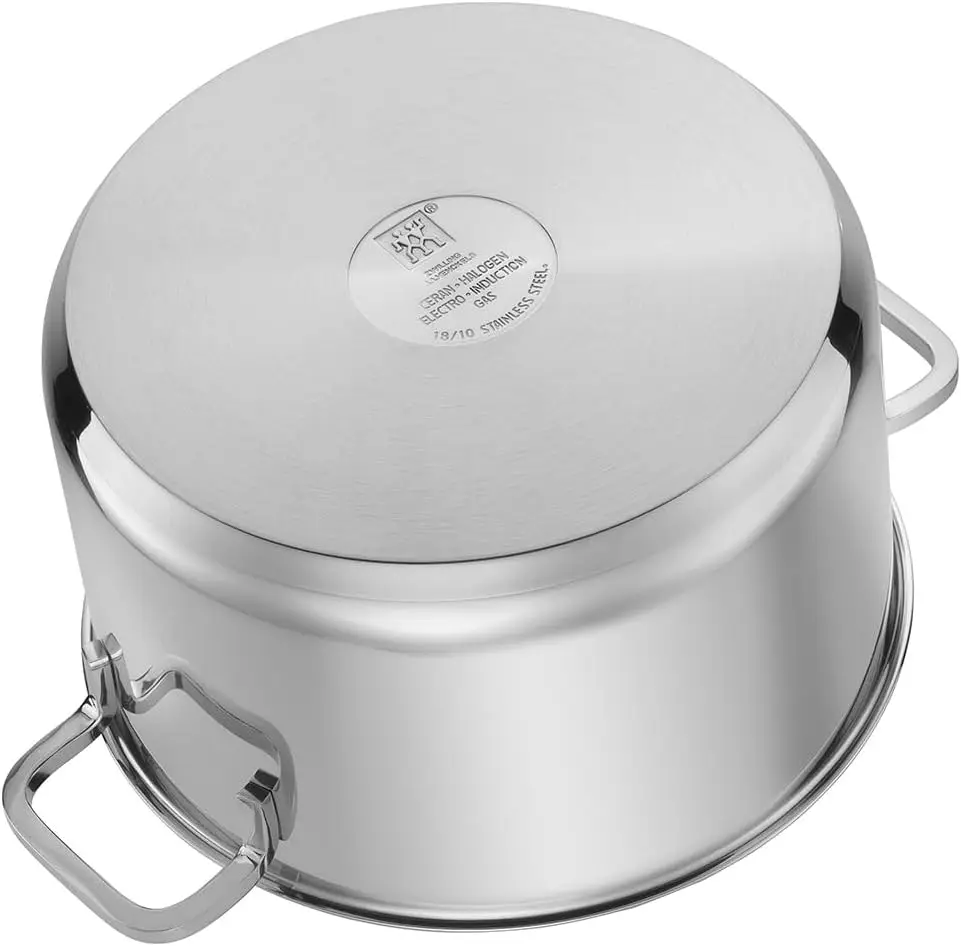 طقم أوعية مكون من 5 قطع، مع 4 أغطية، مناسب للحث، ستانلس ستيل، كوادرو، 60 × 50 × 30 سم، فضي #3