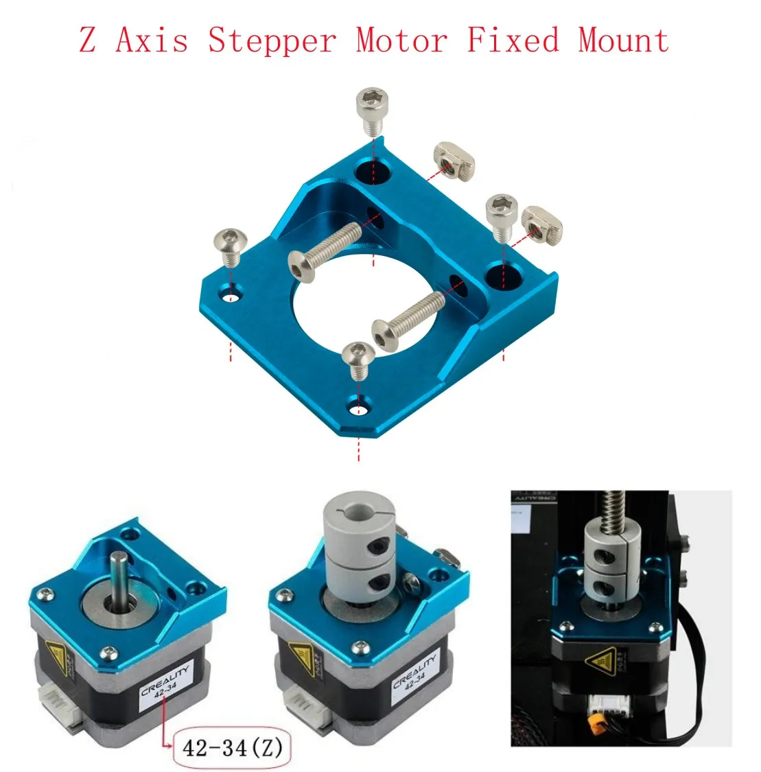 Z Axis Stepper Motor Fixed Mount Installation Bracket for Ender 3 V2/Ender 3 Pro/CR10 CR-10 V2 V3 CR10S PRO 3D Printer