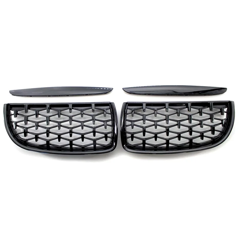 

For BMW 3 Series E90 E91 2005-2008 Front Hood Kidney Grille Diamond Star 51137120008 51137120007