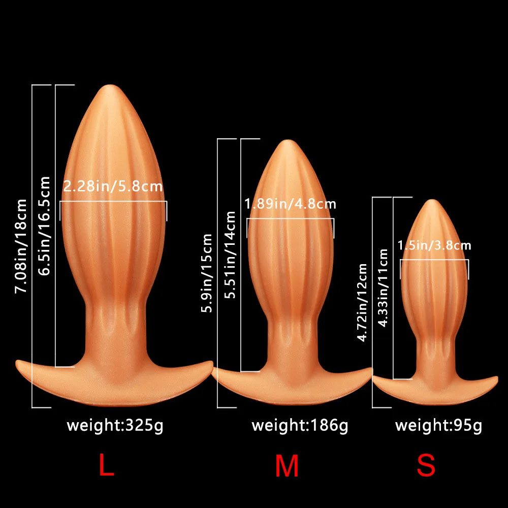 100% Liquid Silicone Anal Plug Soft Anal Dilation Butt Plug Anchor Anal Plug Prostate Massage Sex Toys For Men Women Sex Shop