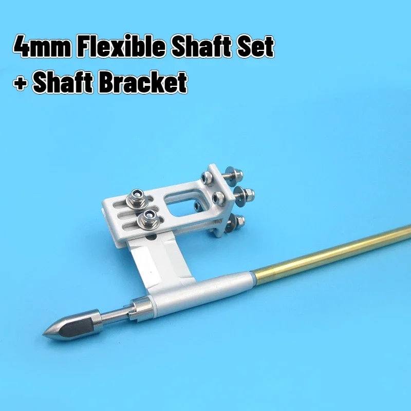 Ship Model 4mm Integrated Flexible Shaft Set + Shaft Bracket Assembly Brushless Electric Boat Shaft Bracket