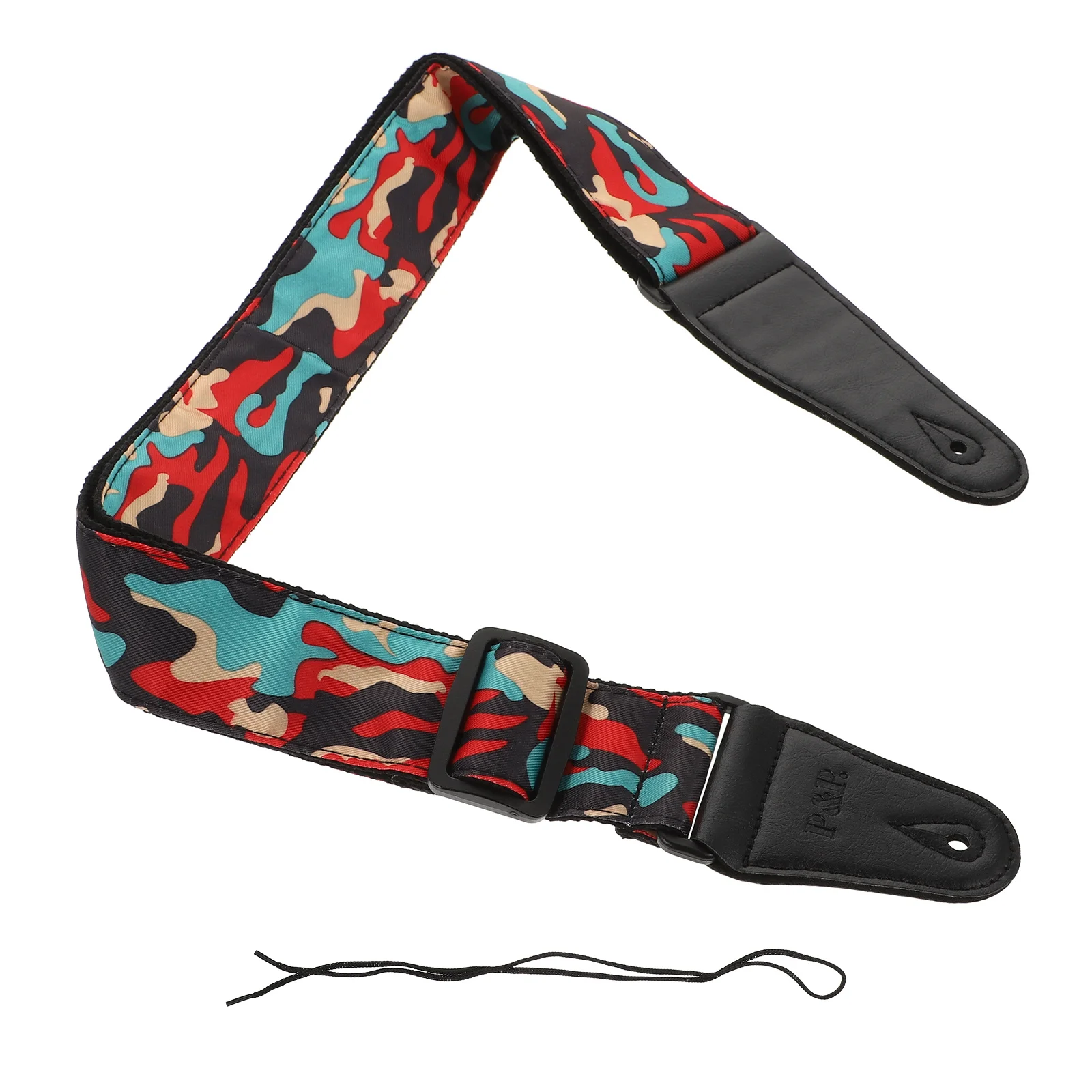 القطن بو التمويه حزام الغيتار قوي قابل للتعديل الحبل امتصاص العرق تنفس طويلة الأمد سلسلة الغيتار قوية #1