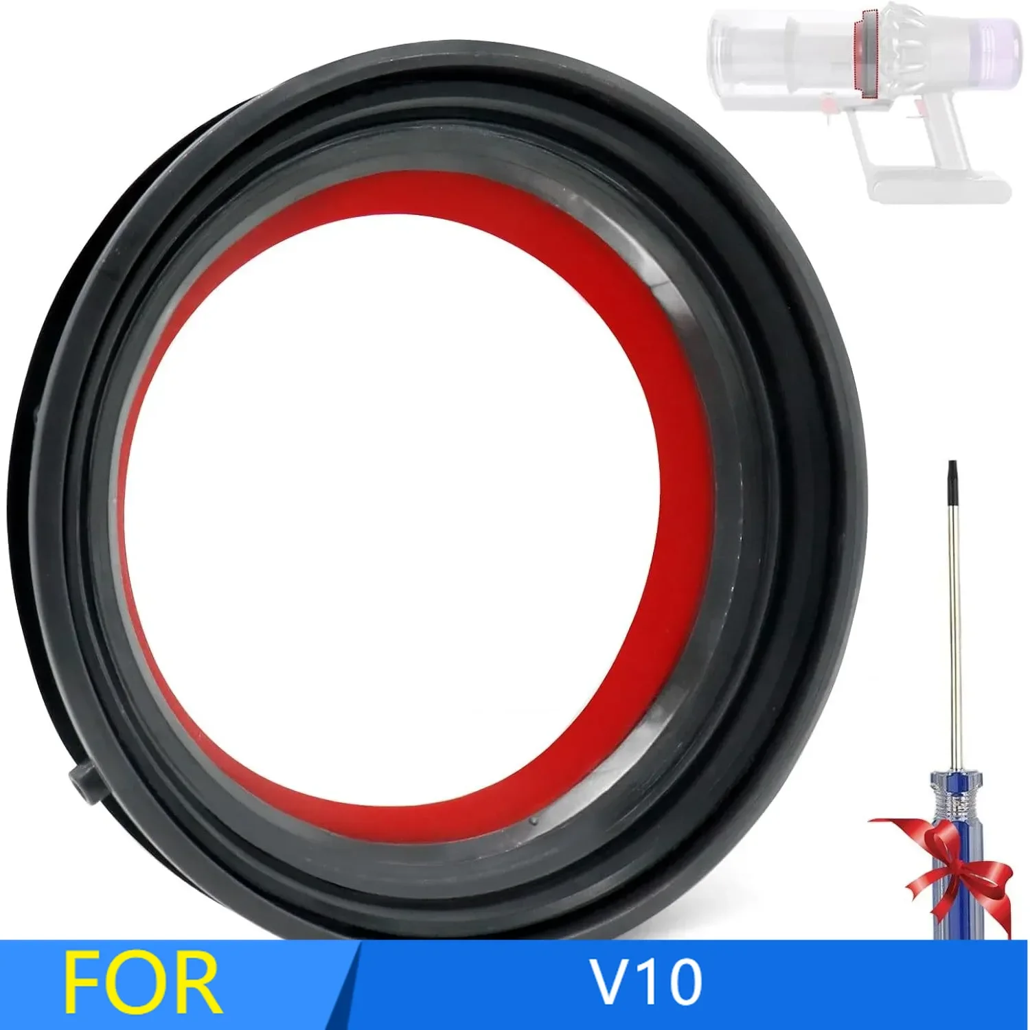 

Dust Bin Top Fixed Sealing Ring Compatible with Dyson V10 Vacuum Cleaner Canister Repair Accessories Replacement Part