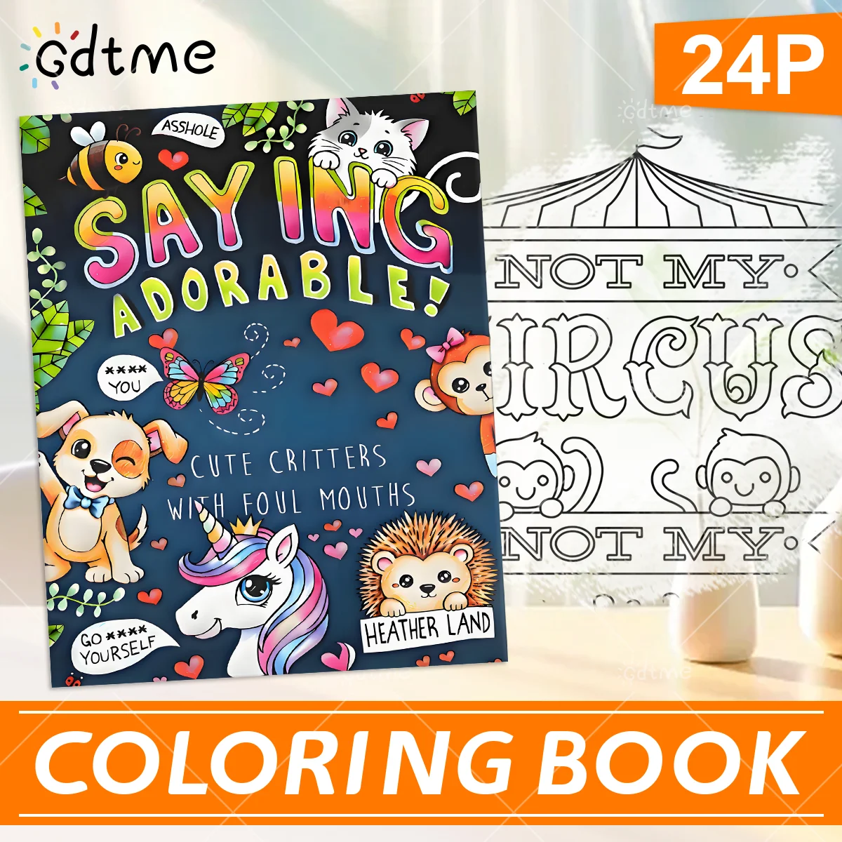 

Книжка-раскраска SAYING ADORBLE для взрослых с милыми уютными ежедневными занятиями для отдыха (уютными раскрасками)