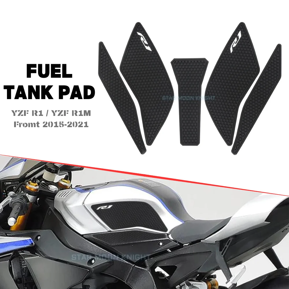 Motorcycle Non-slip Side Fuel Tank Pad For Yamaha YZF R1 R1M YZFR1 YZF-R1 2015-2021 Waterproof Tank Pads Protector Stickers