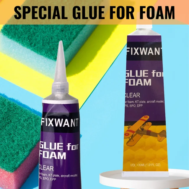 30ML FIXWANT gąbka klej w piance klej o wysokiej wytrzymałości wodoodporne klejenie perła bawełna EVA płyta drewno metal papier miękki klej