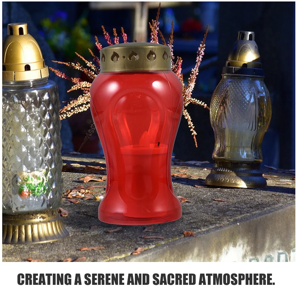 3 pçs led cemitério velas eletrônicas sem chama à prova dwaterproof água jardim pátio decoração sagrada igreja adoração memorial tributo