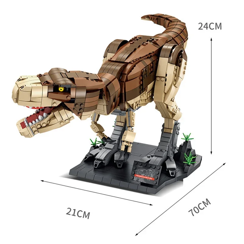 Mosasaurus Bricks Toys Big Size Dinosaur Figures T Rex Jurassic Model Building Blocks Dino Velociraptor Brontosaurus Spinosauru