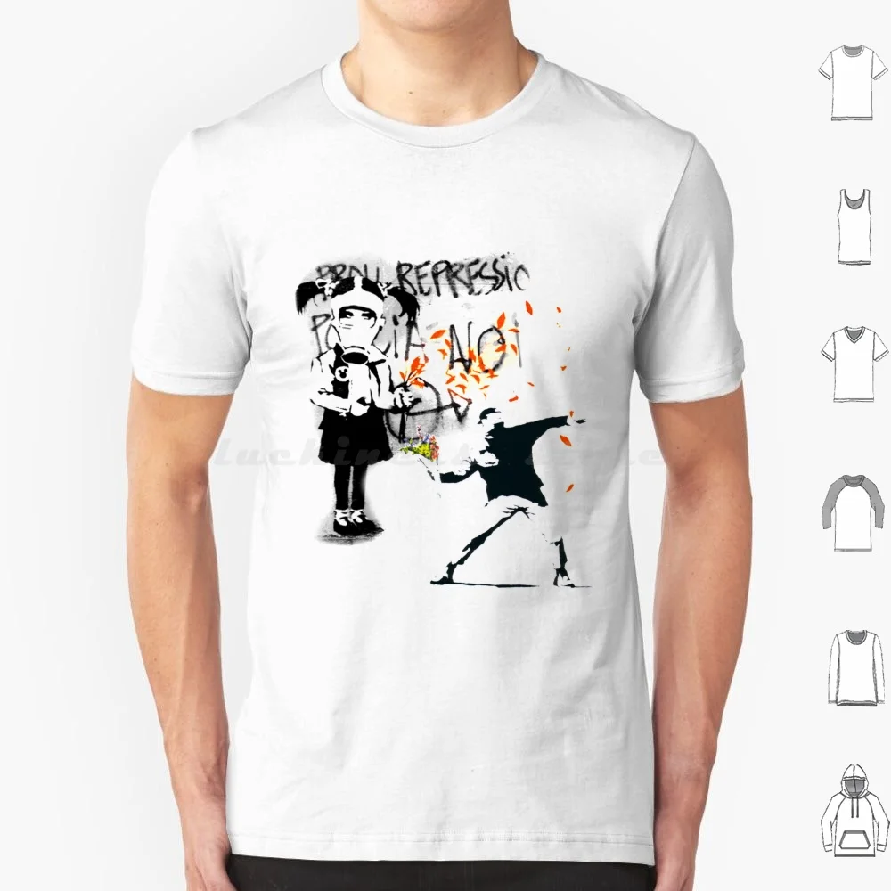 Bristol Banksy T Shirt Big Size 100% Cotton Banksy Bristol Graffiti Street Art Banksy Bristol Colston World Famous Artist