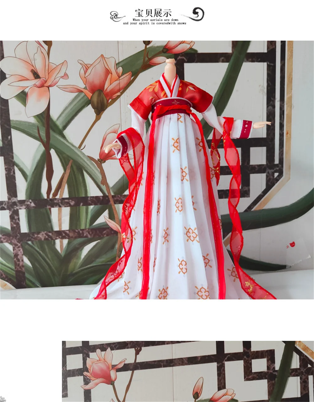 1/6 Female  Long coat  Hanfu Shirt Dress Chinese Ancient Classical Clothing  Suit Model for 12inch Action Figure Customize  Toys