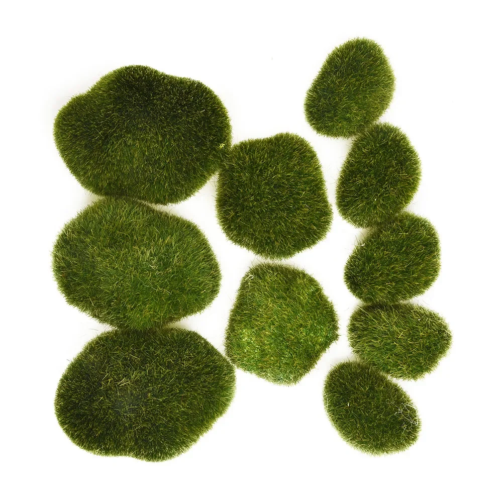 Artificial Grass Green Moss Decoration Add A Touch Of Nature With These Beautifully Crafted Stones Choose From 8 Or 10 Pcs