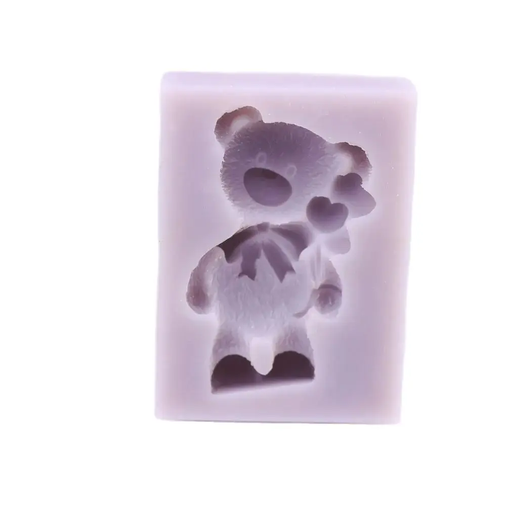 Balloon Bear Silicone Mold Fondant Cake Chocolate Candy Baking Sugar Craft Pastry Baking Mould Birthday wedding Decoration Tools