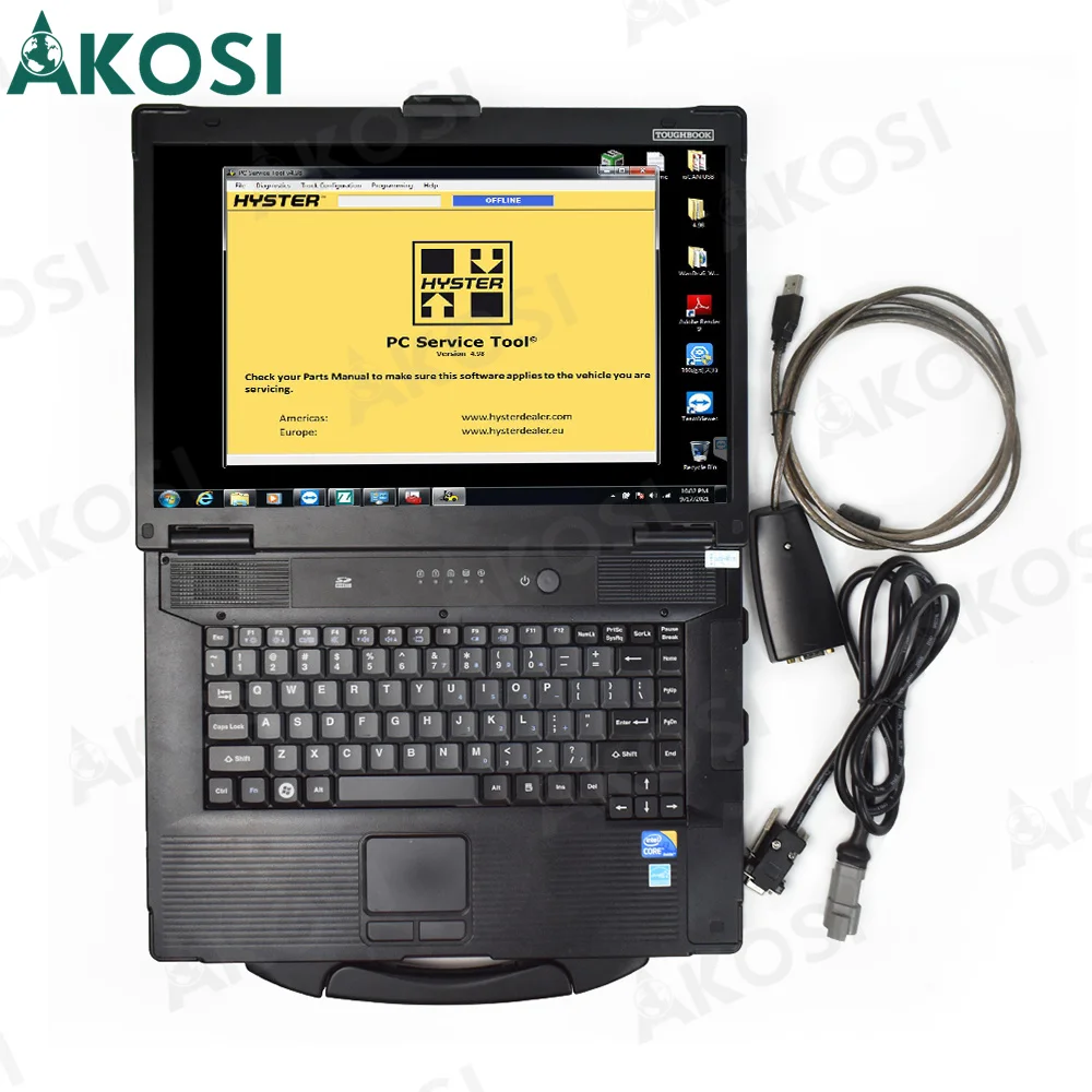 V5.3 for hyster yale forklift truck diagnostic scanner Yale PC Service Tool Ifak CAN USB Interface tool with T420 laptop