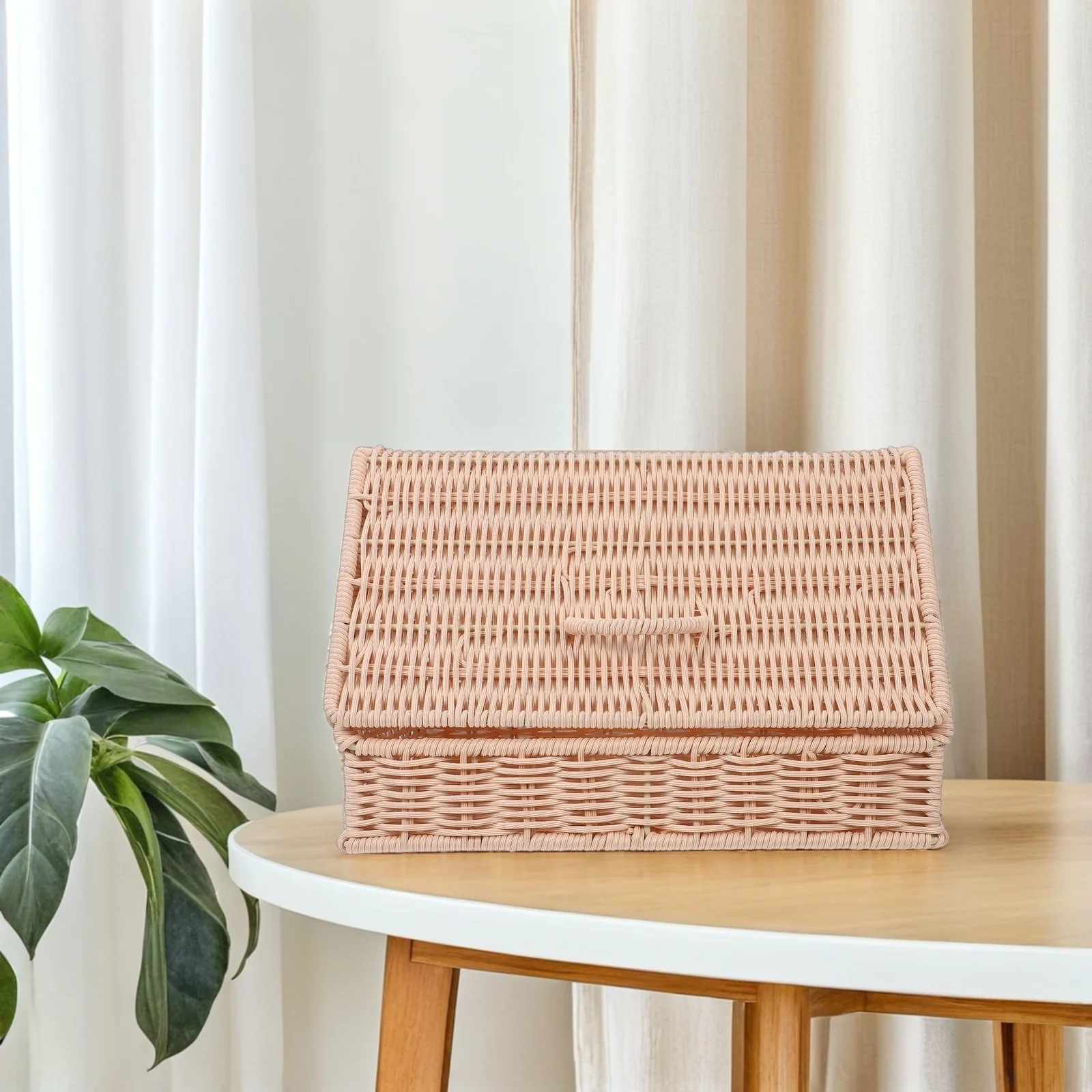 

Snack Storage Box Bamboo Woven Food Basket Rattan Baskets for Organizing Containers
