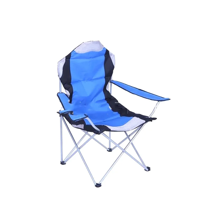 Outdoor Lunch Folding Chair Beach Chair Plus Cotton Splicing Armchair Portable Sketch Picnic Camping Stall Chair