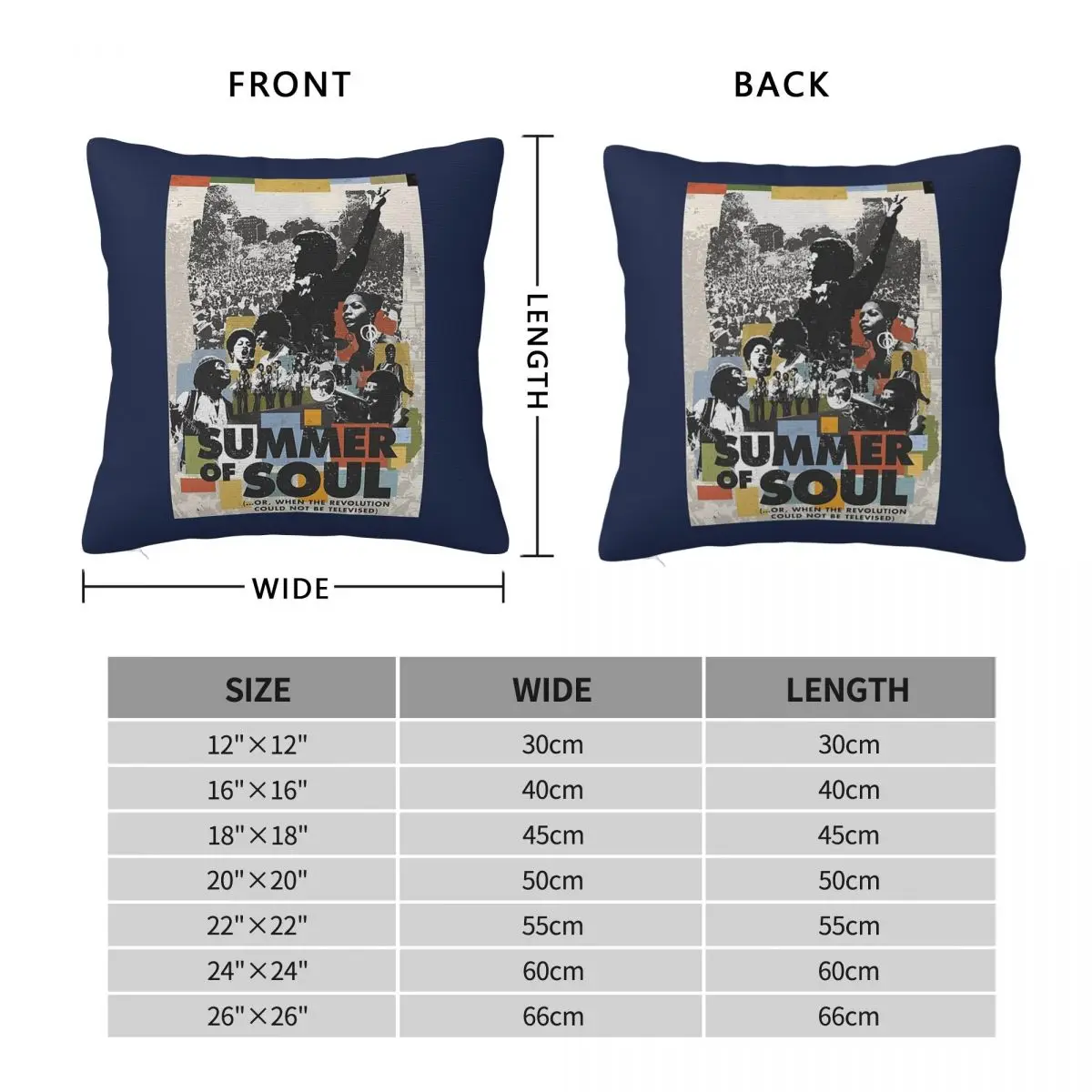 Summer Of Soul Harlem Cultural Festival Pillowcase Polyester Linen Velvet Pattern Zip Decorative Sofa Cushion Case 45x45
